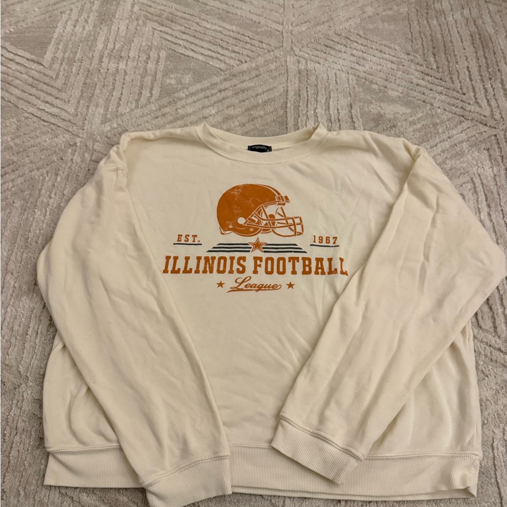 Dry Goods Cream Illinois Football Sweatshirt